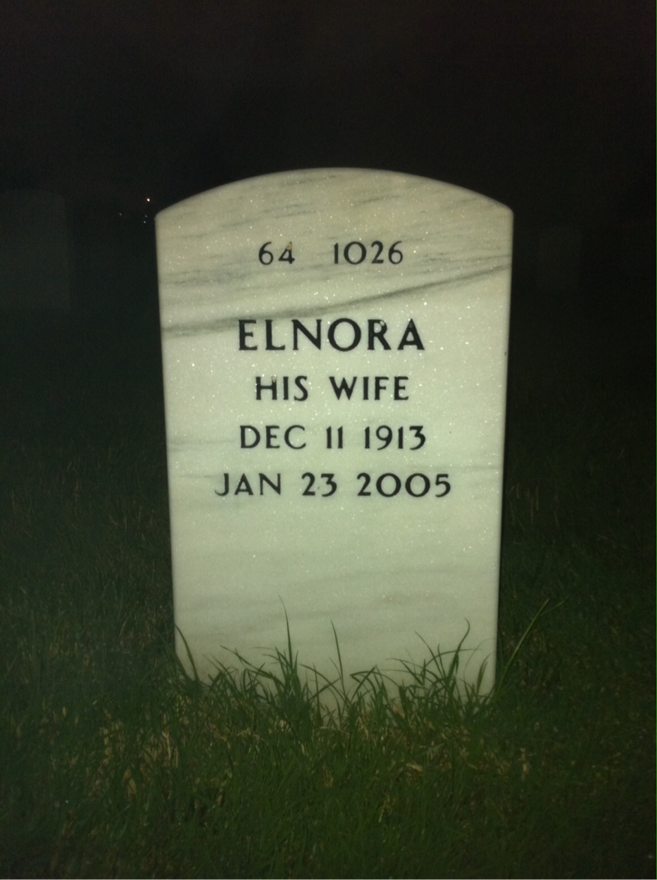 Back of headstone — Robert Cron