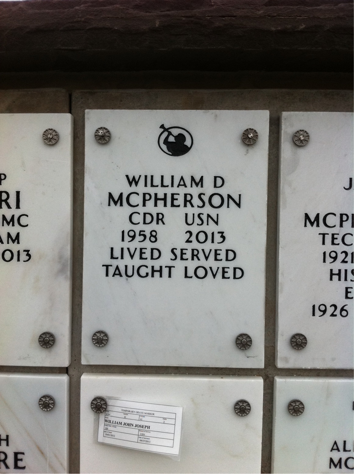 William D Mcpherson