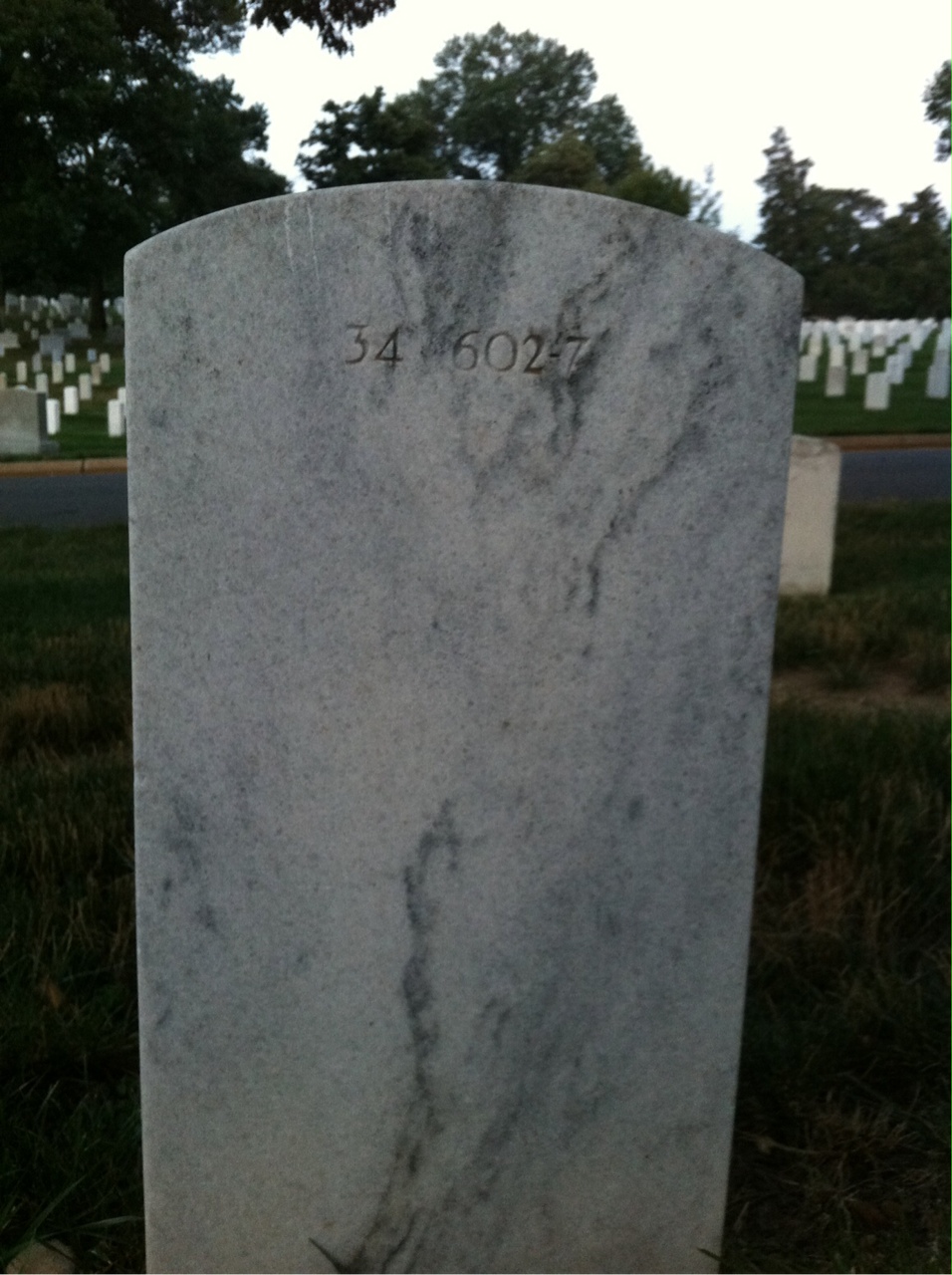 Back of headstone — Patrick Collins
