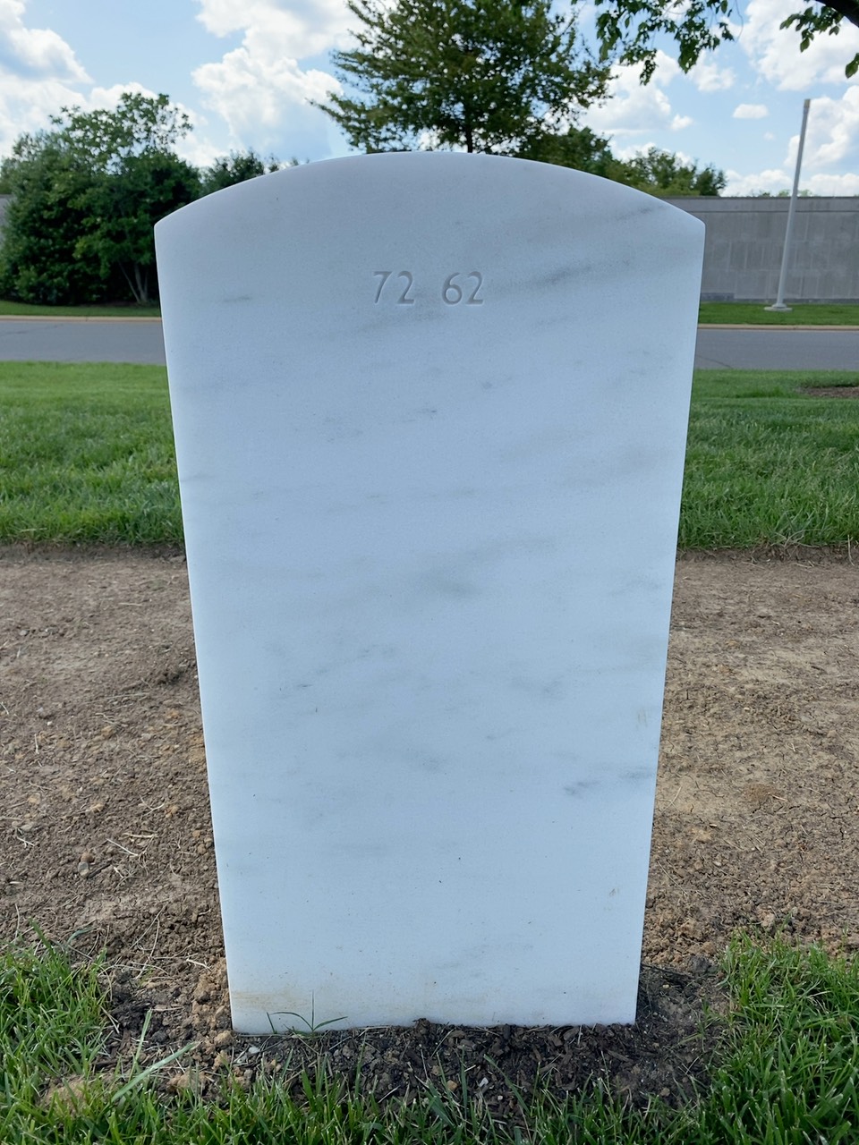 Back of headstone — William Franklin Crews
