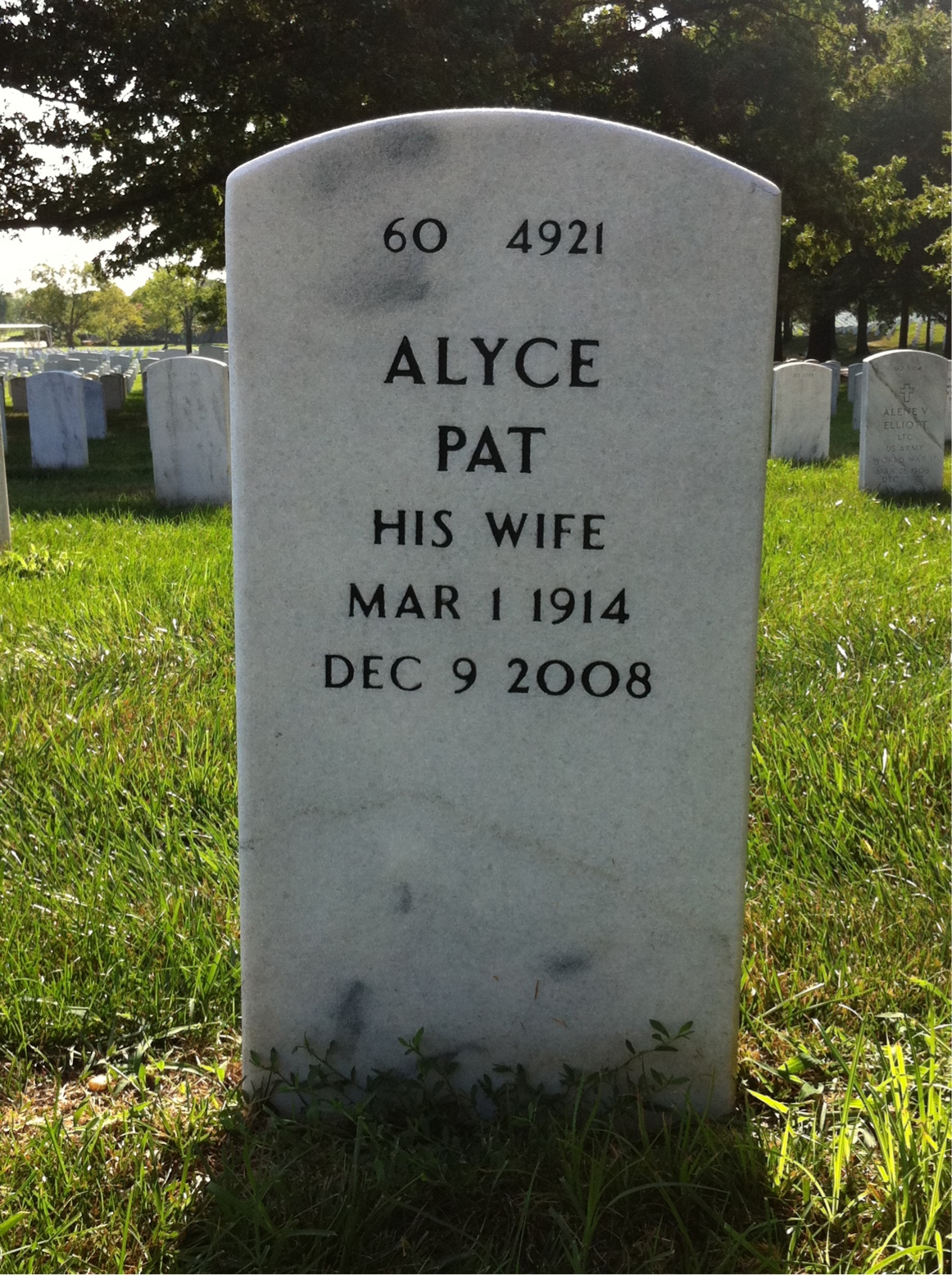 Back of headstone — Arthur Hagemeier