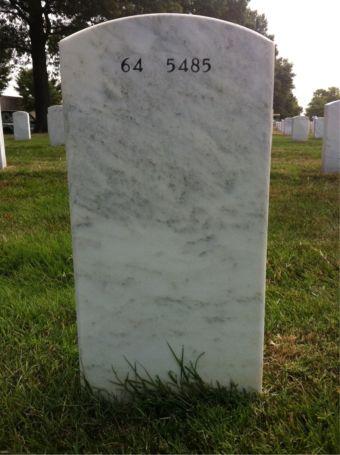 Back of headstone — Roy Aures