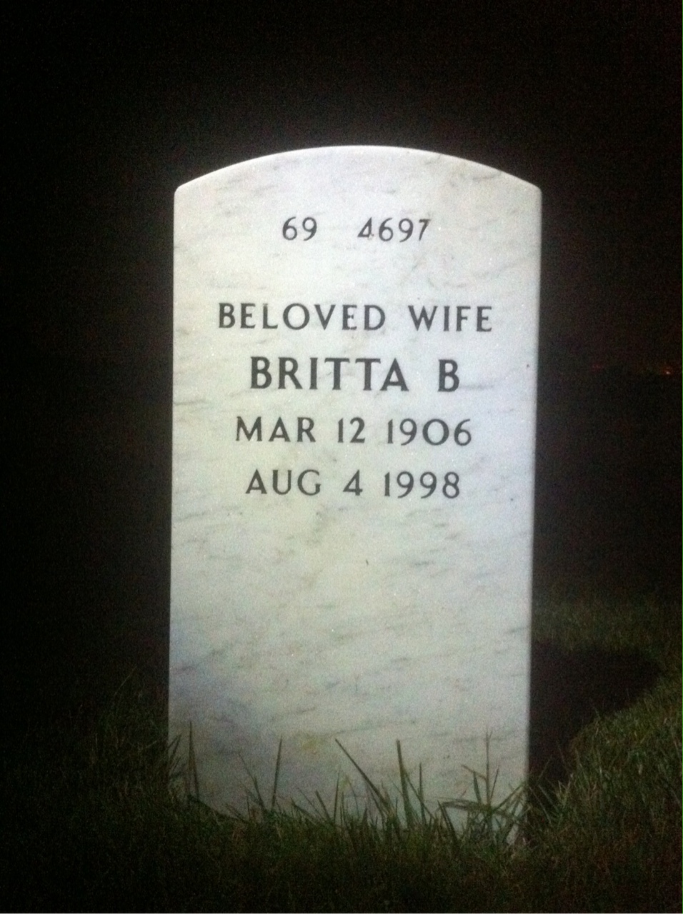 Back of headstone — Fritz Kraemer
