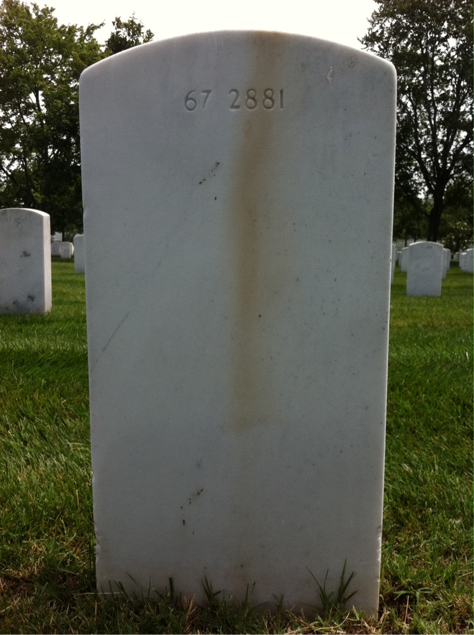 Back of headstone — Donald Mitchell