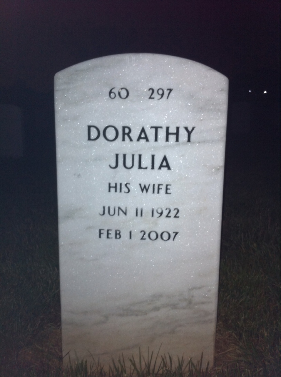 Back of headstone — James Murray