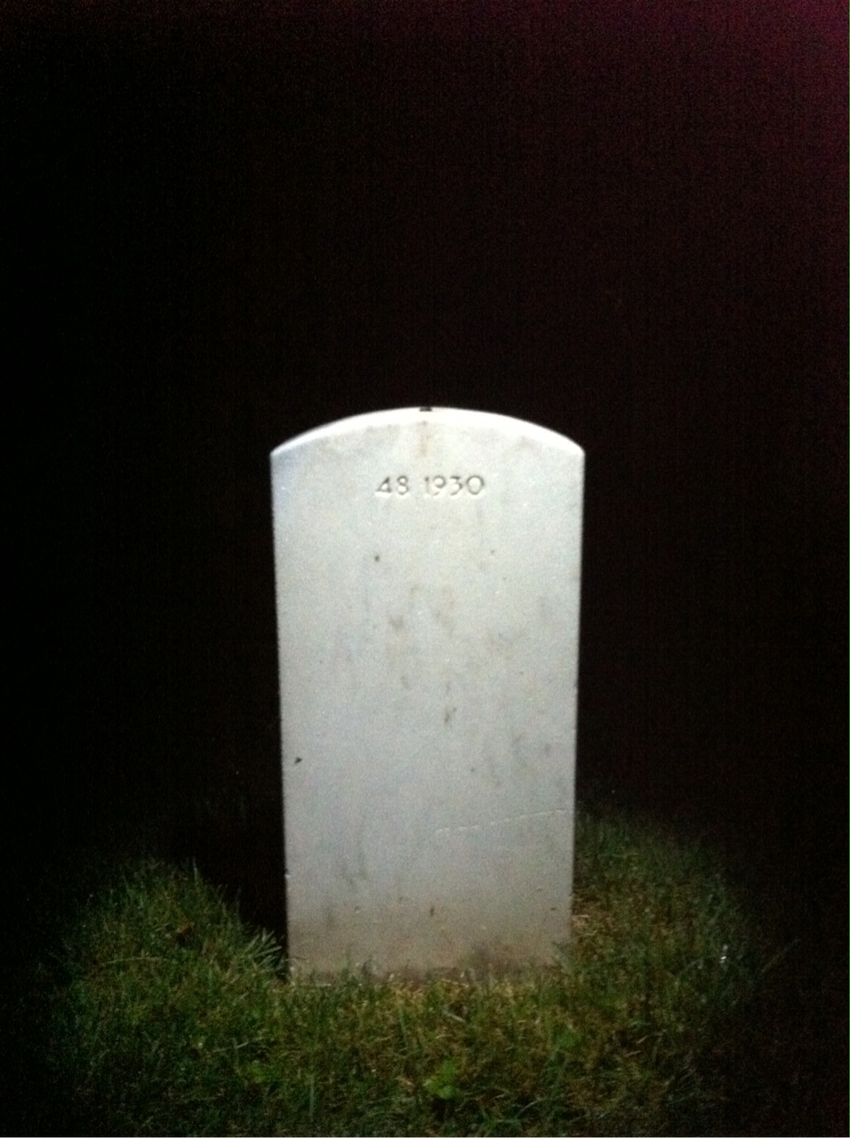 Back of headstone — Edith Cowsert