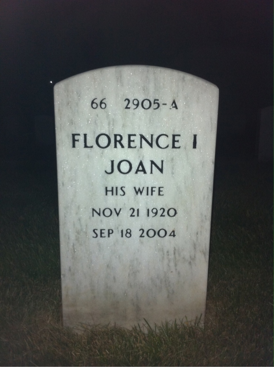 Back of headstone — William Brown