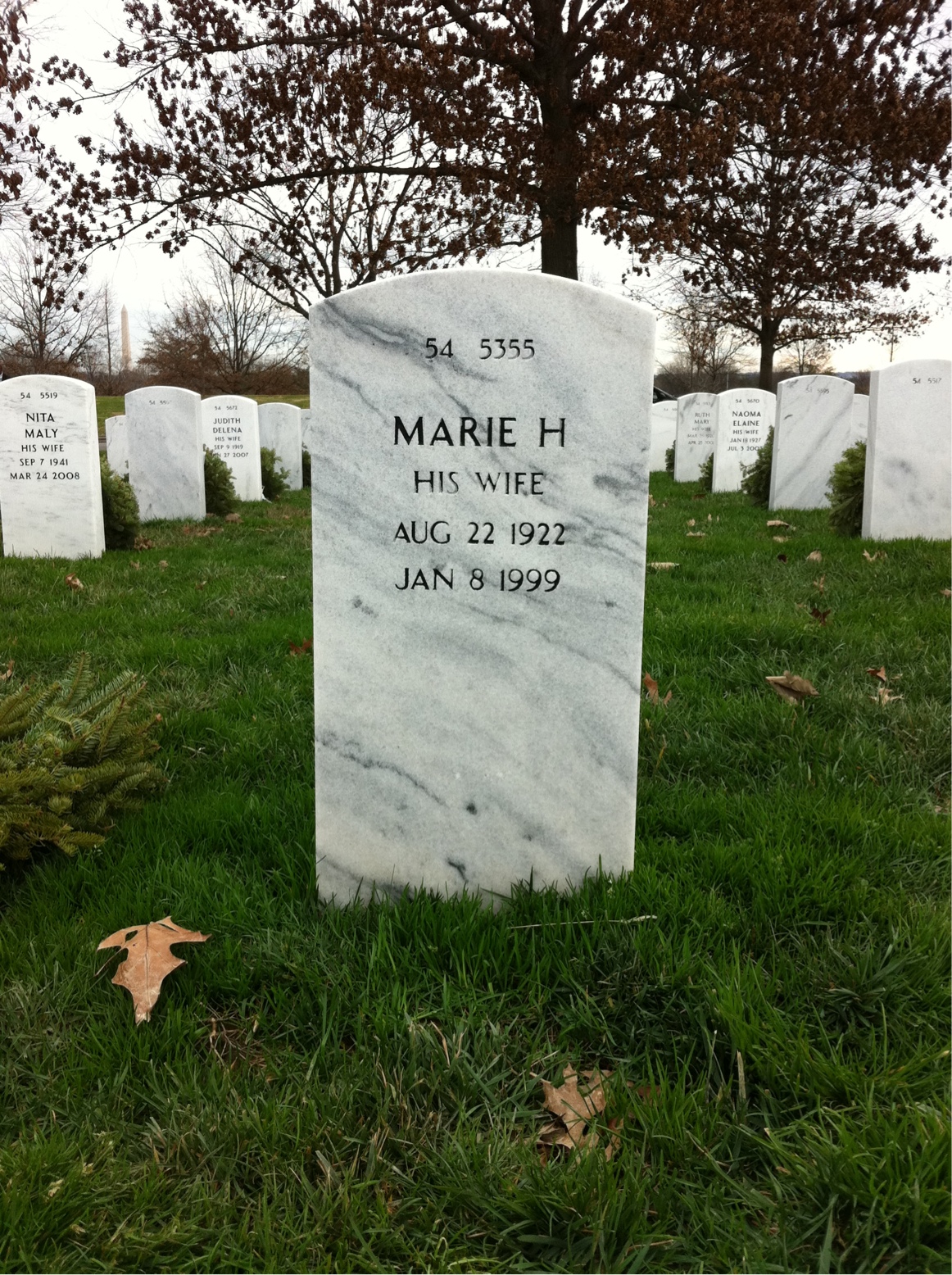 Back of headstone — John King