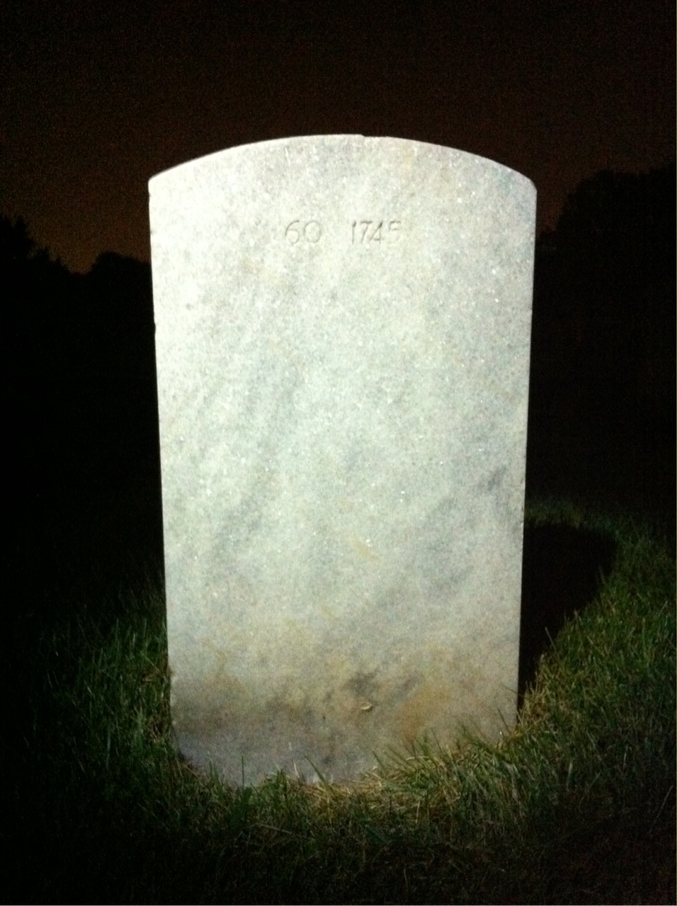 Back of headstone — George Bott