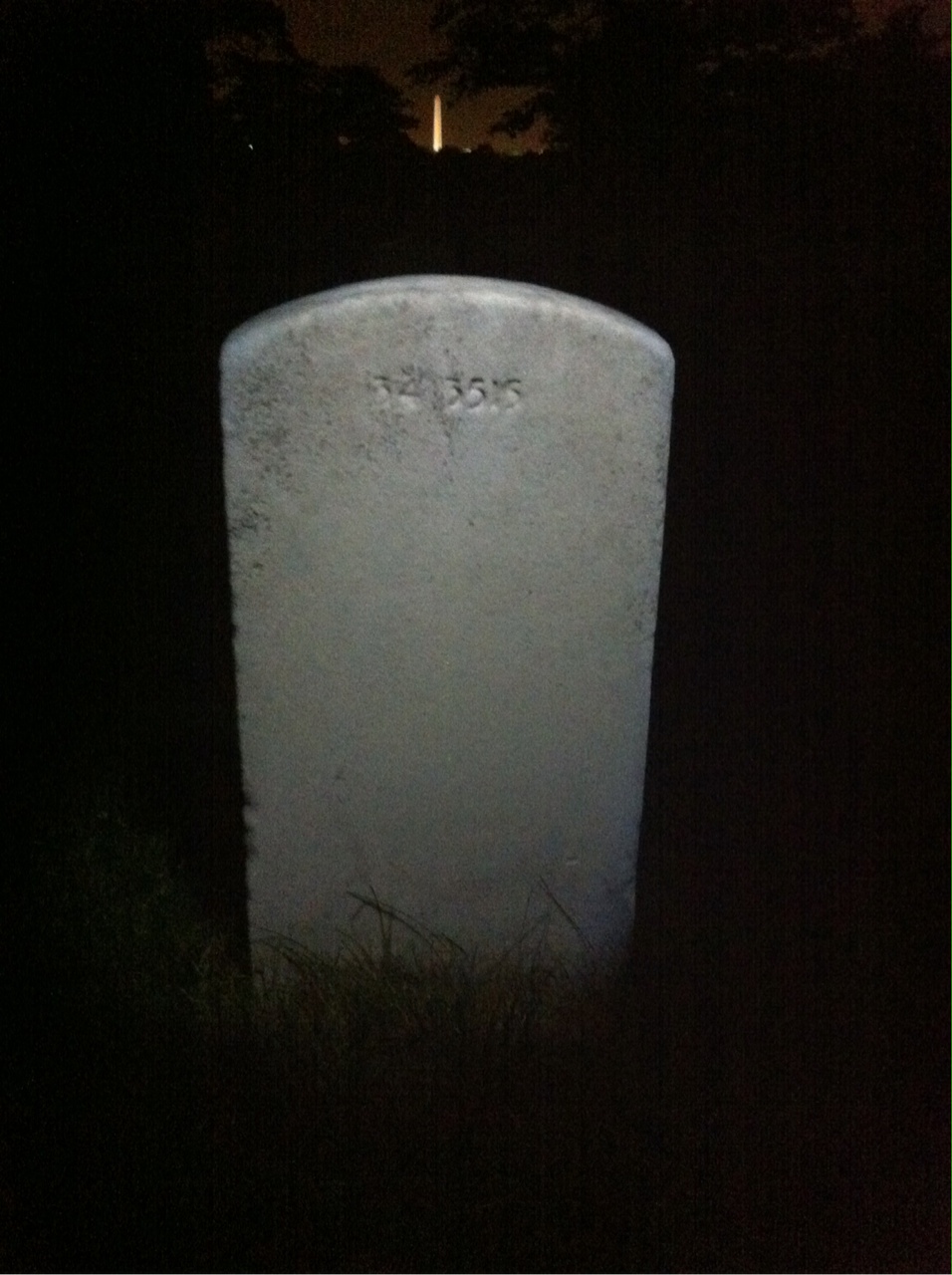 Back of headstone — Albert Bagley