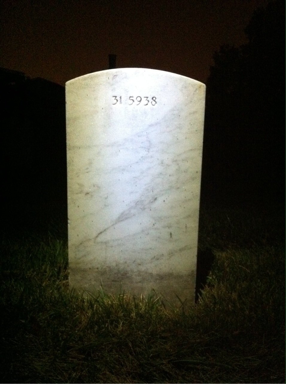 Back of headstone — Ivie Cunningham