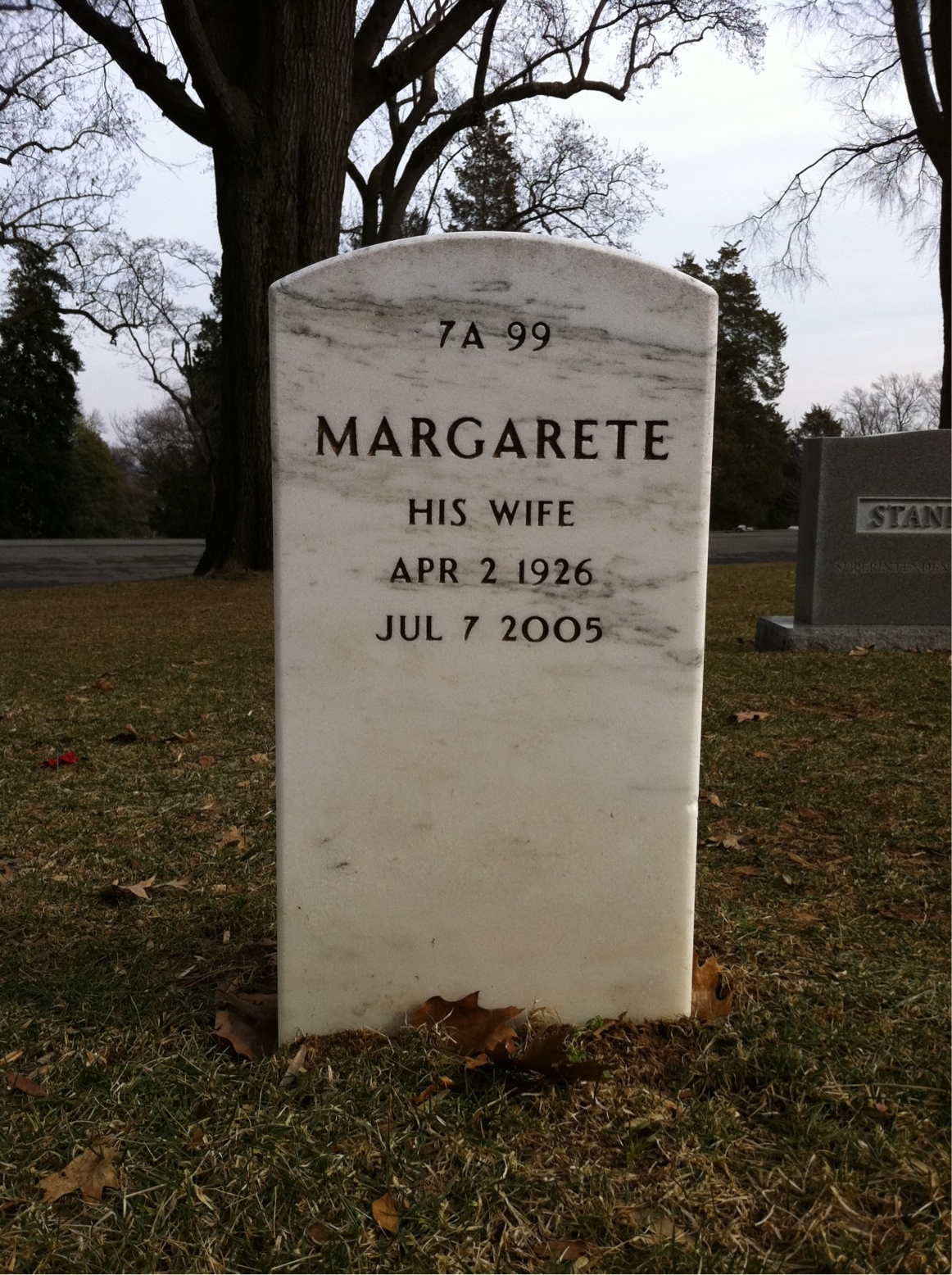 Back of headstone — Charles Rogers