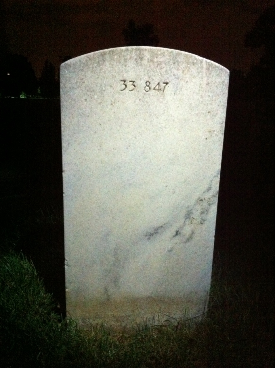 Back of headstone — Nannie Bailey