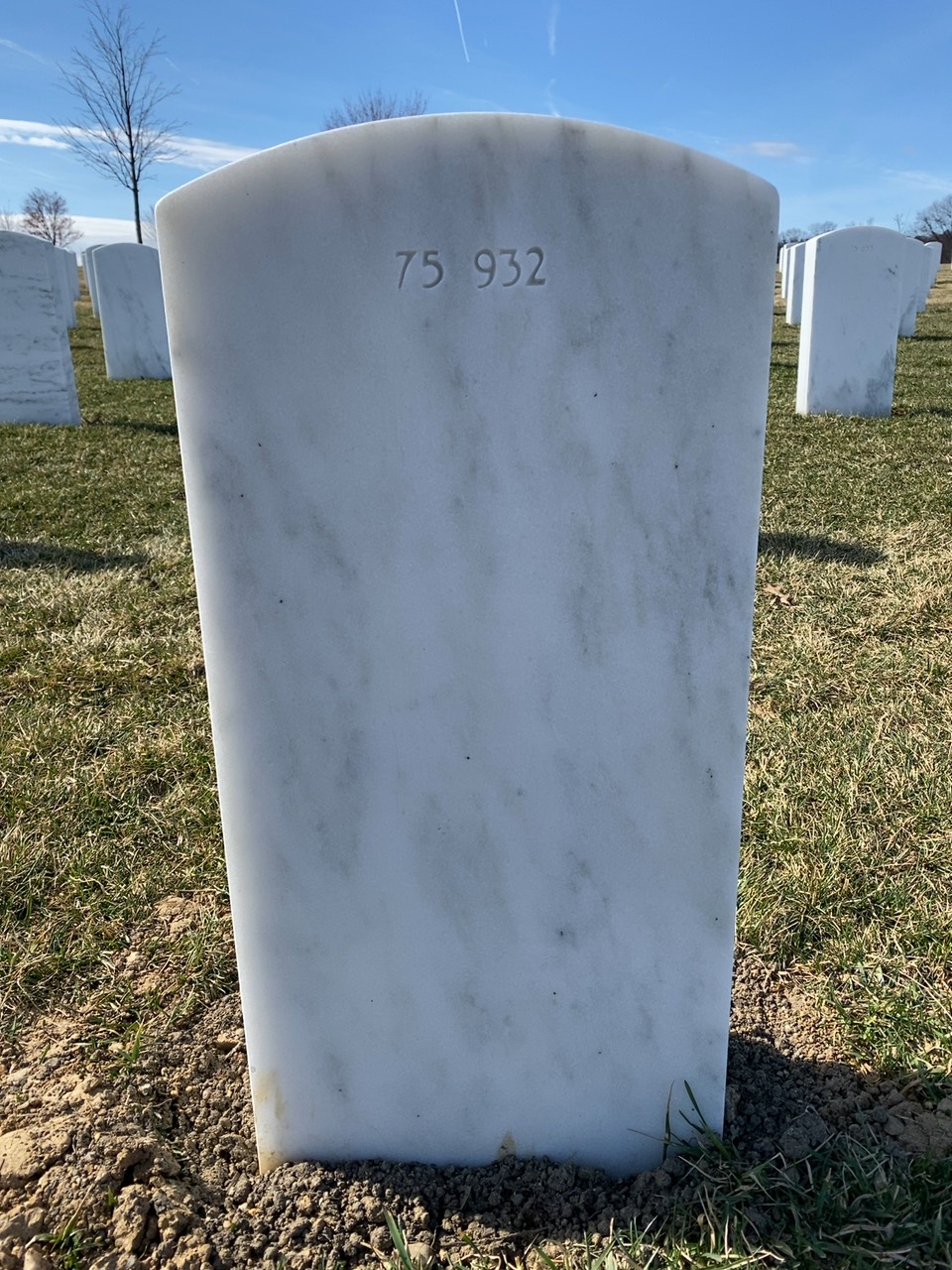 Back of headstone — Timothy Missler