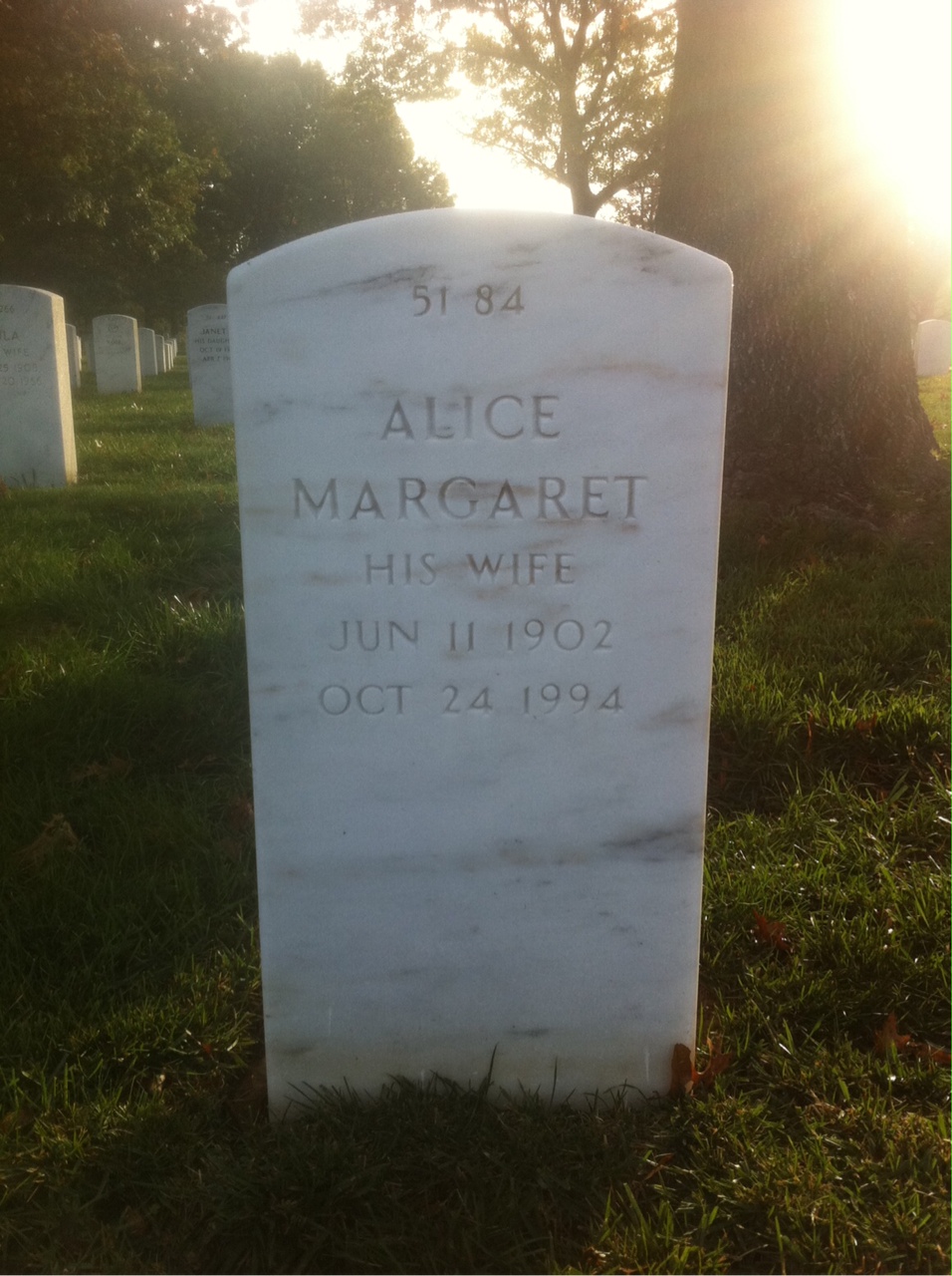 Back of headstone — Clarence Nathaniel Beach