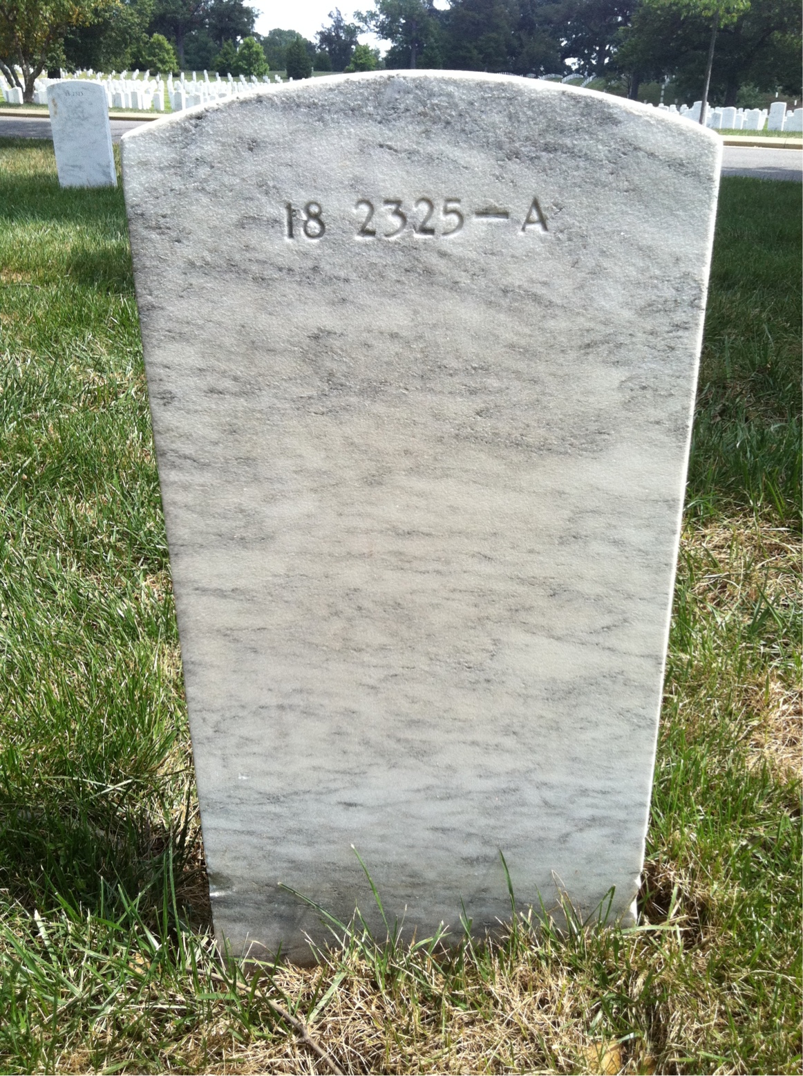 Back of headstone — James Barrett