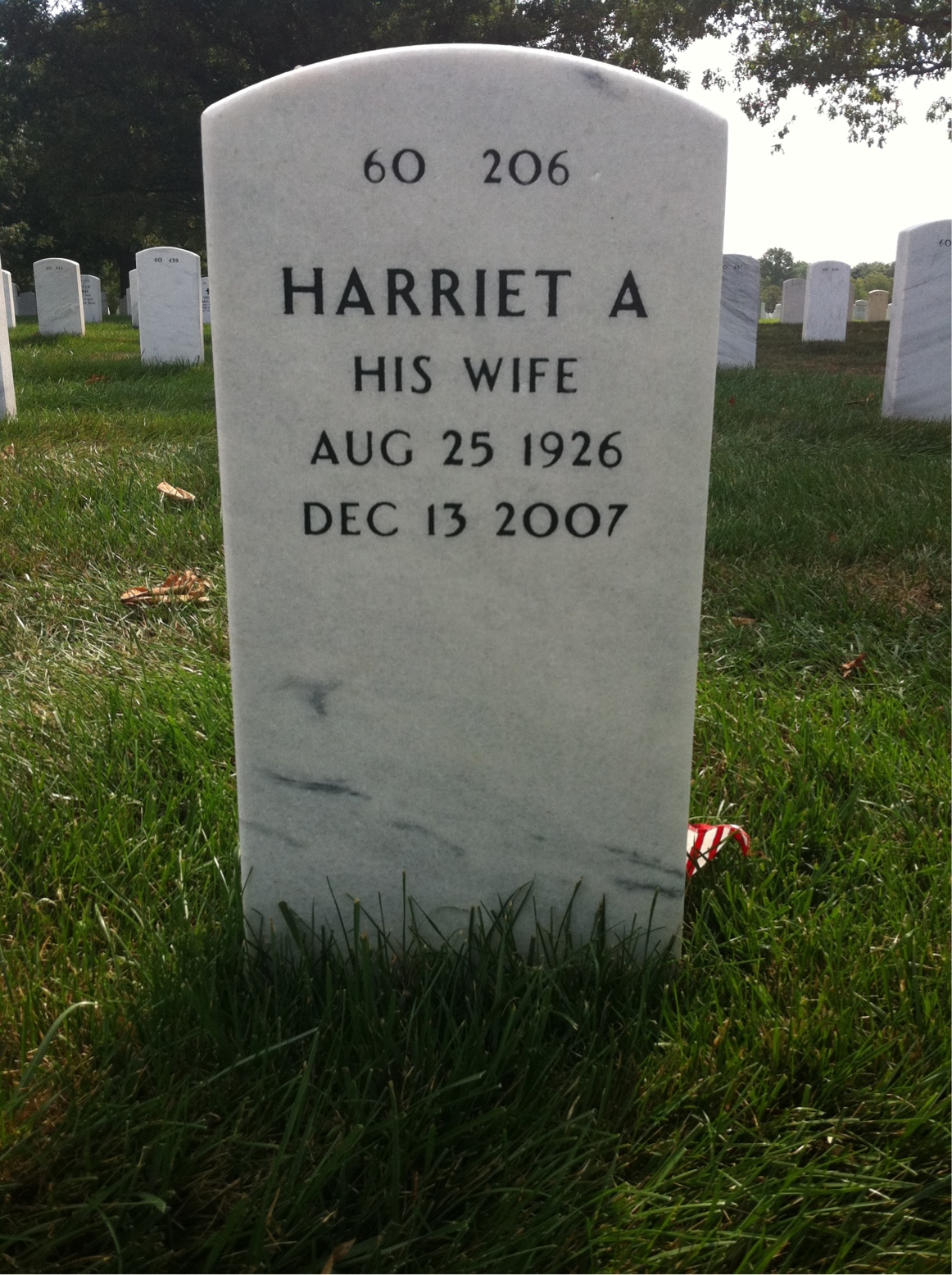 Back of headstone — Forrest Guth