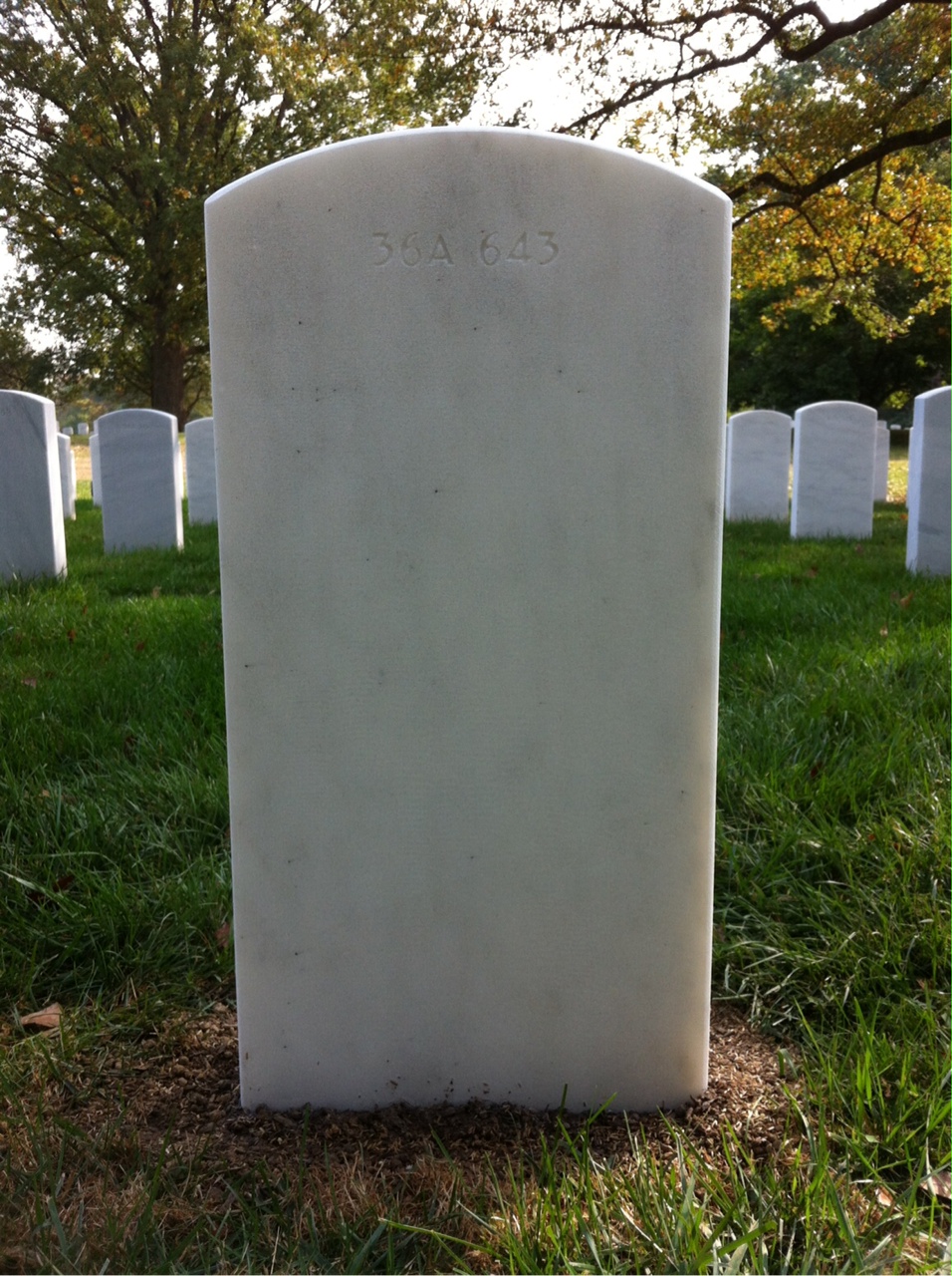 Back of headstone — William Foster Deegan