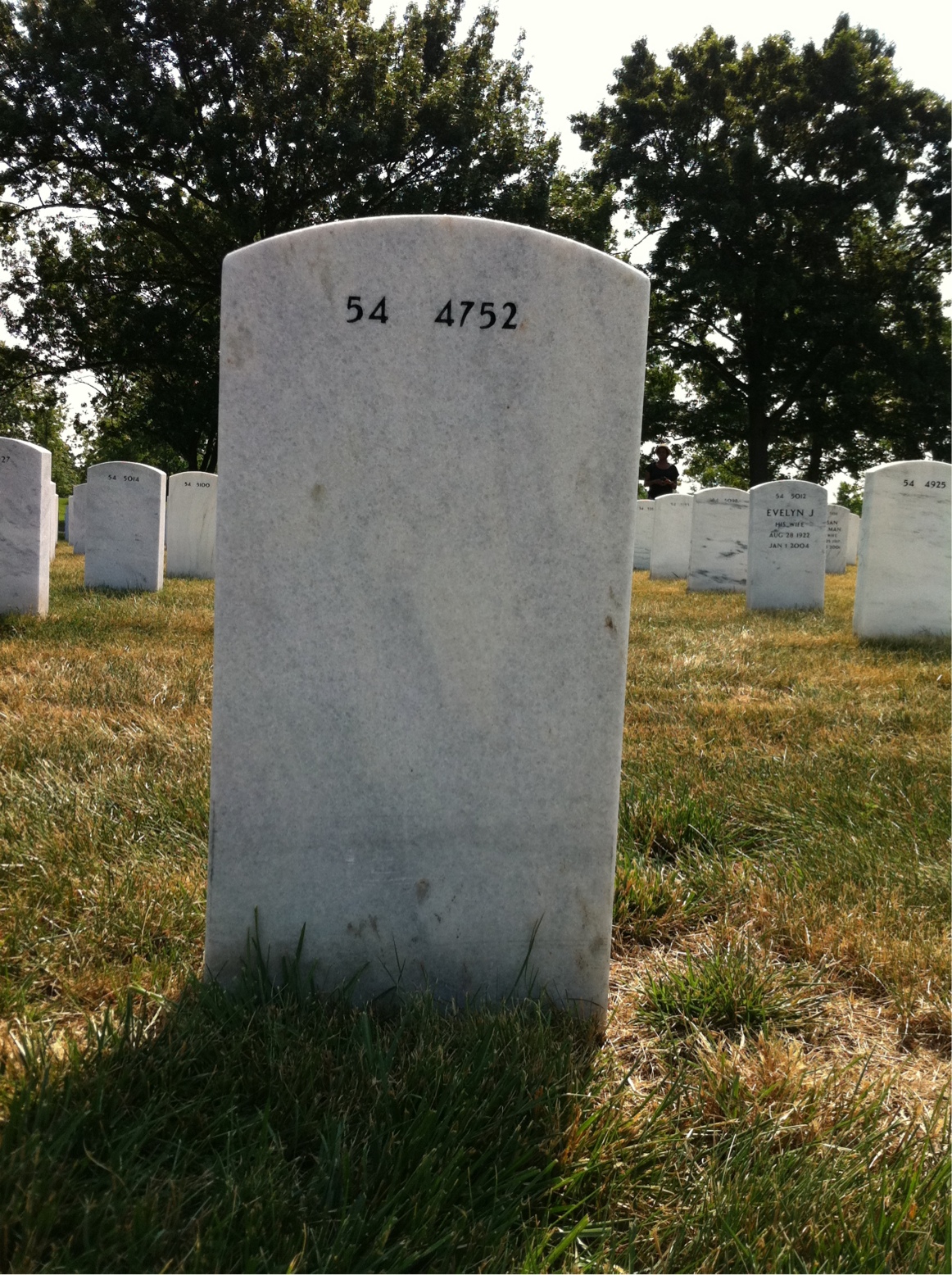 Back of headstone — Henry Jordan