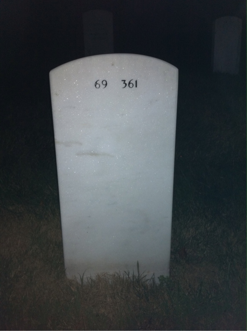 Back of headstone — John Armstrong