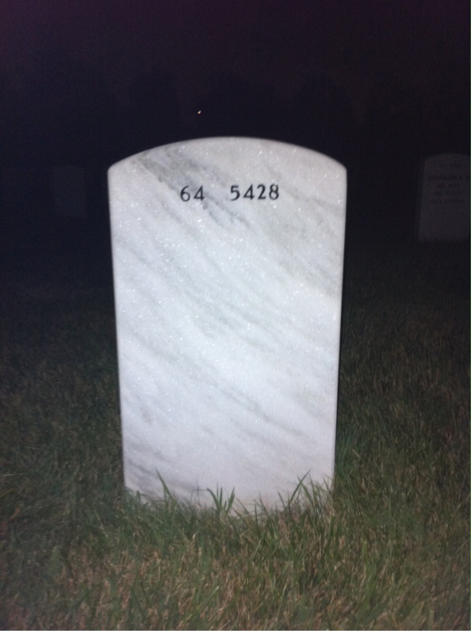 Back of headstone — Sanford Wolff