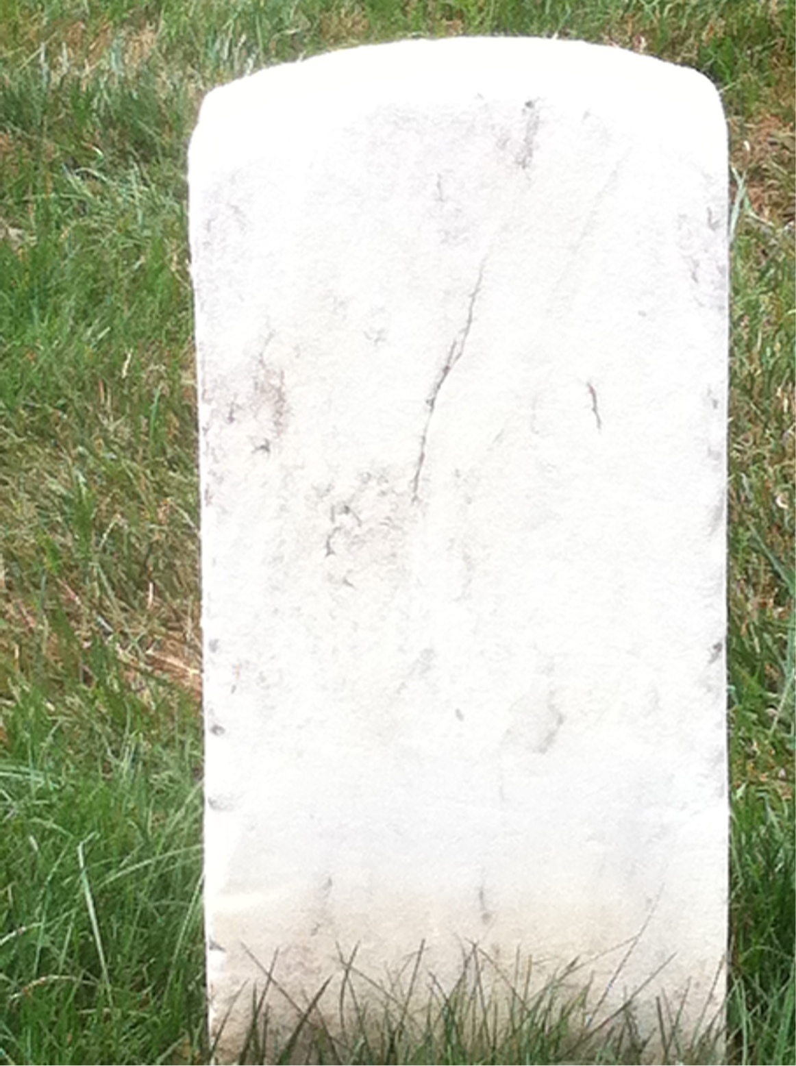 Back of headstone — Joseph Morrell