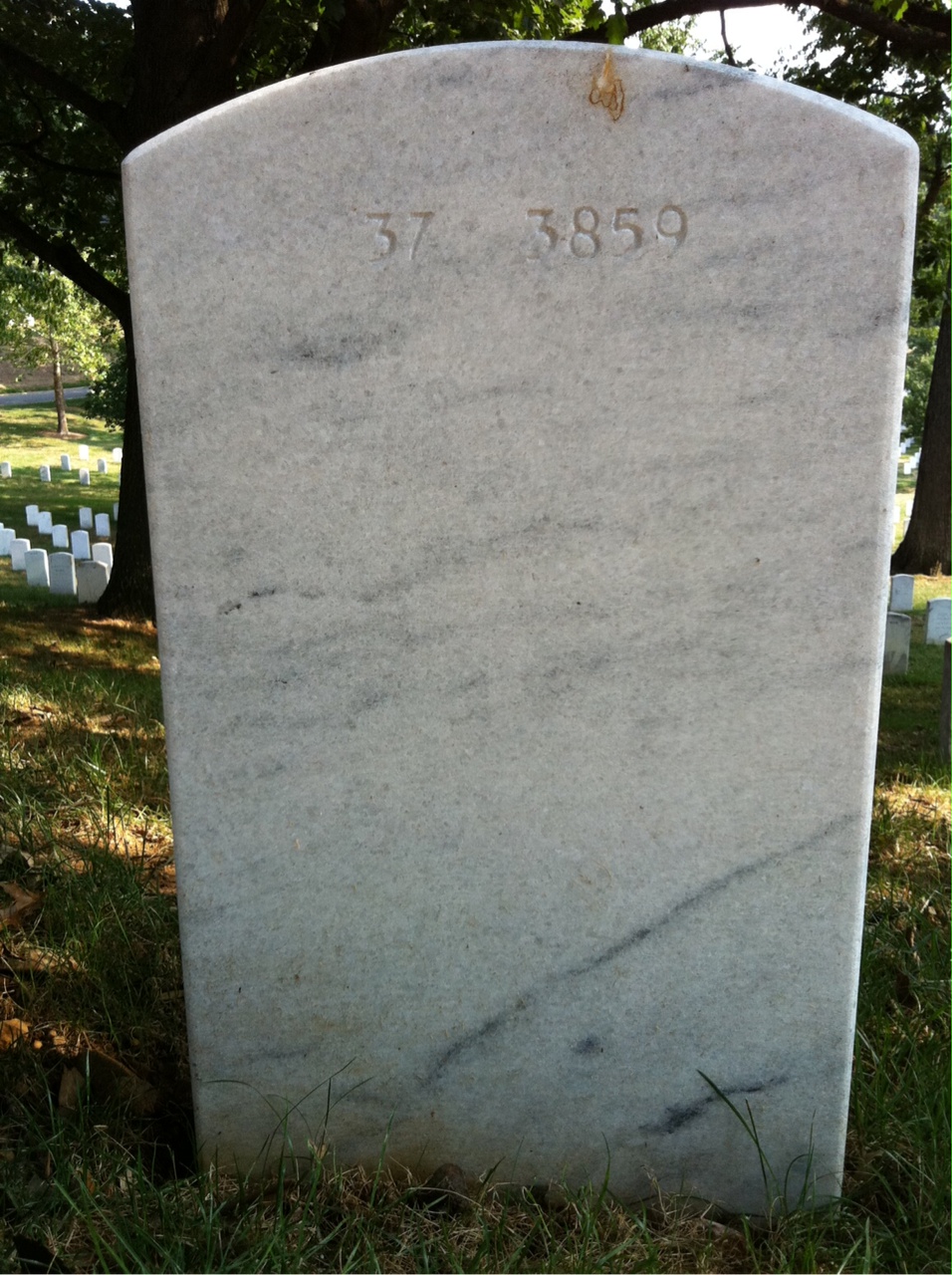 Back of headstone — James Moore