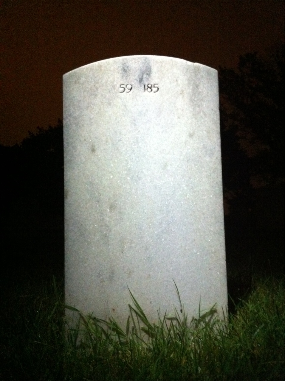 Back of headstone — Easton Akins