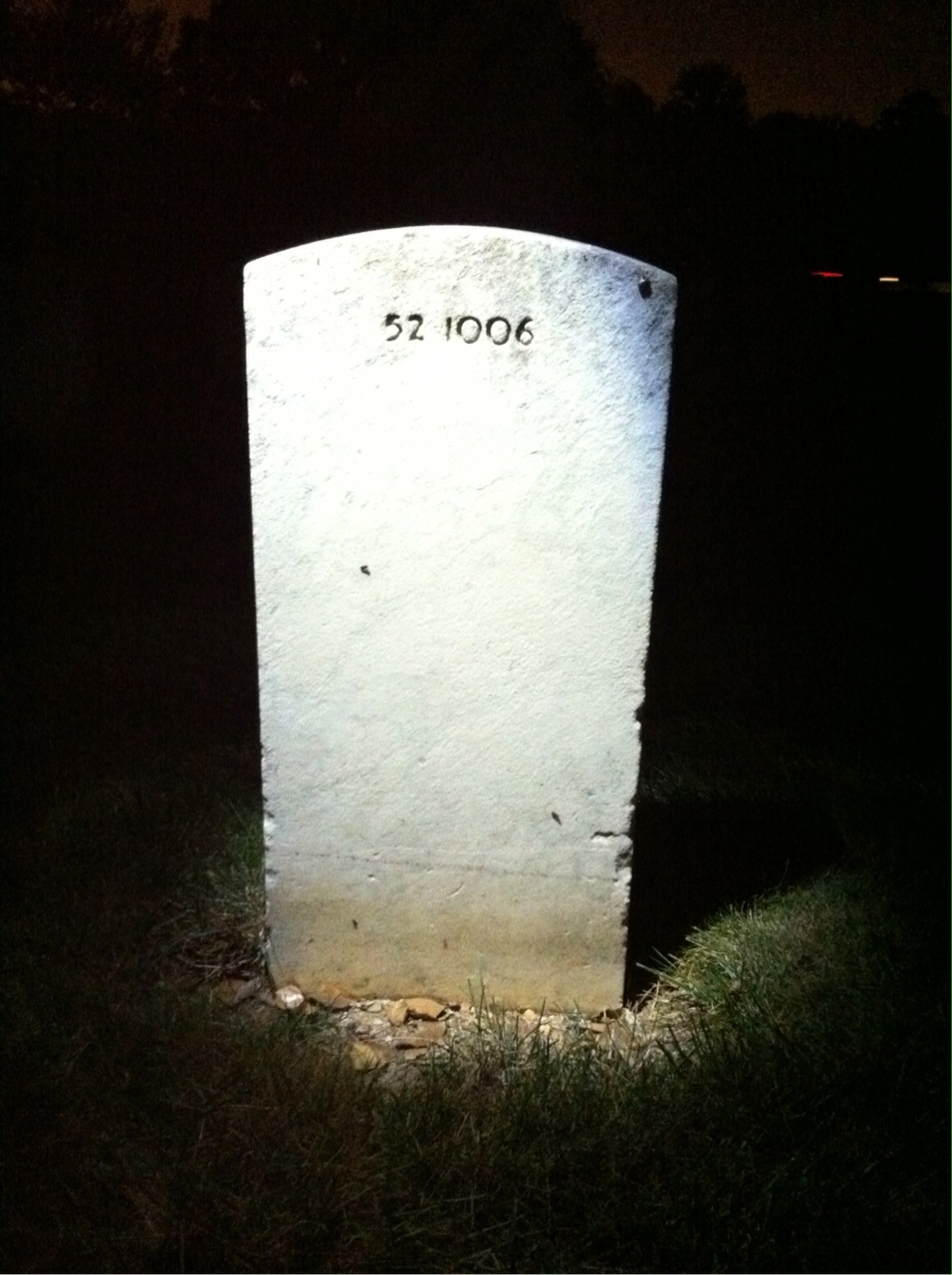 Back of headstone — James Morris