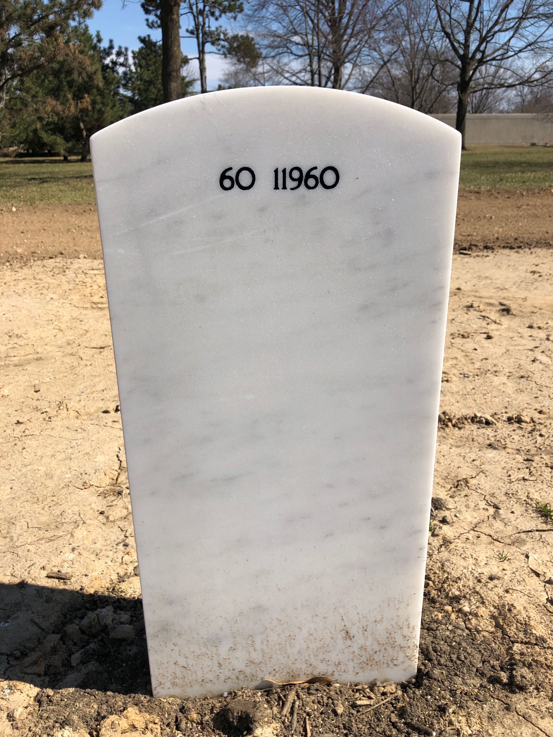 Back of headstone — Terry Terome Perry