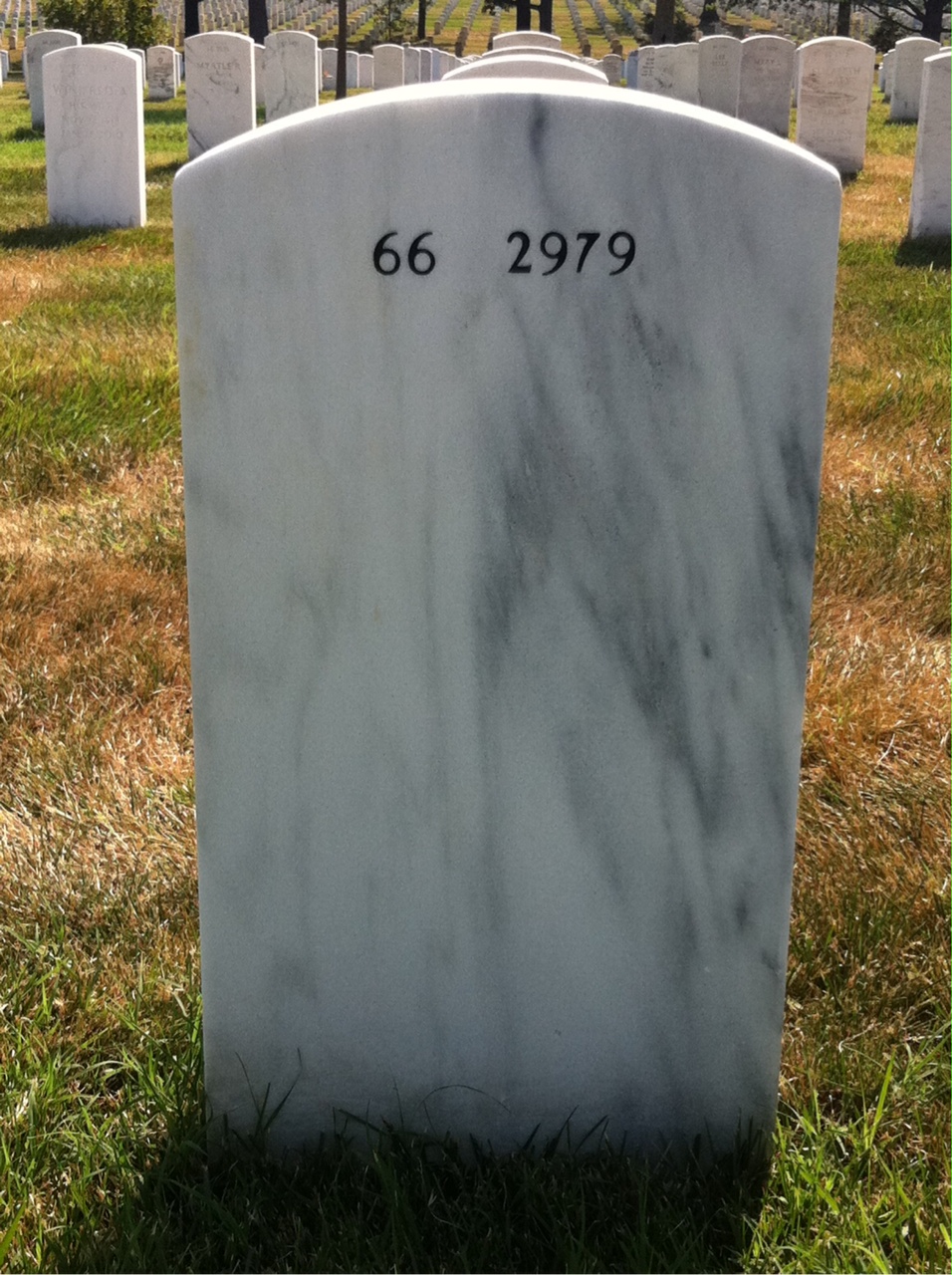 Back of headstone — Wilford Mcglasson
