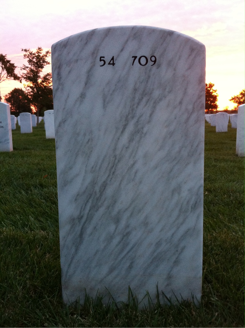 Back of headstone — Larry Chinn