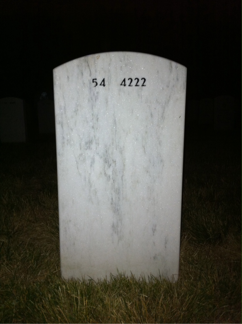 Back of headstone — William Supper