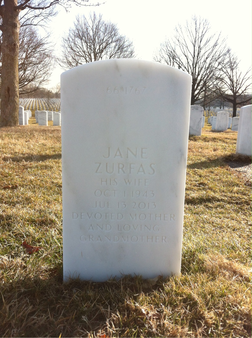 Back of headstone — Perry Eskew