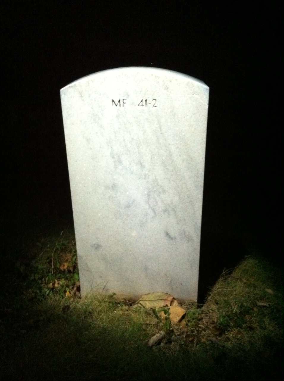Back of headstone — Walter H Herrick