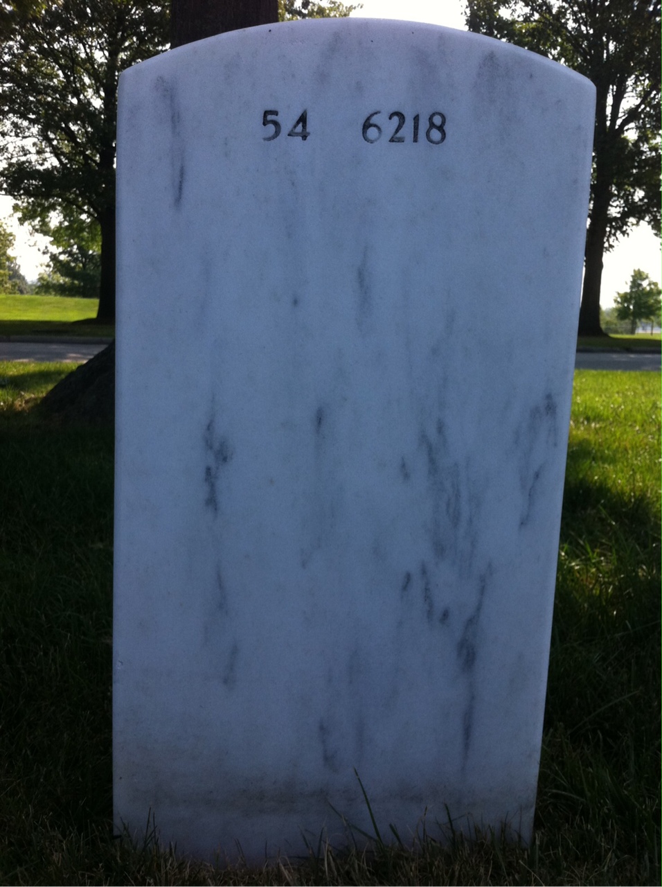 Back of headstone — Murrel Kelso