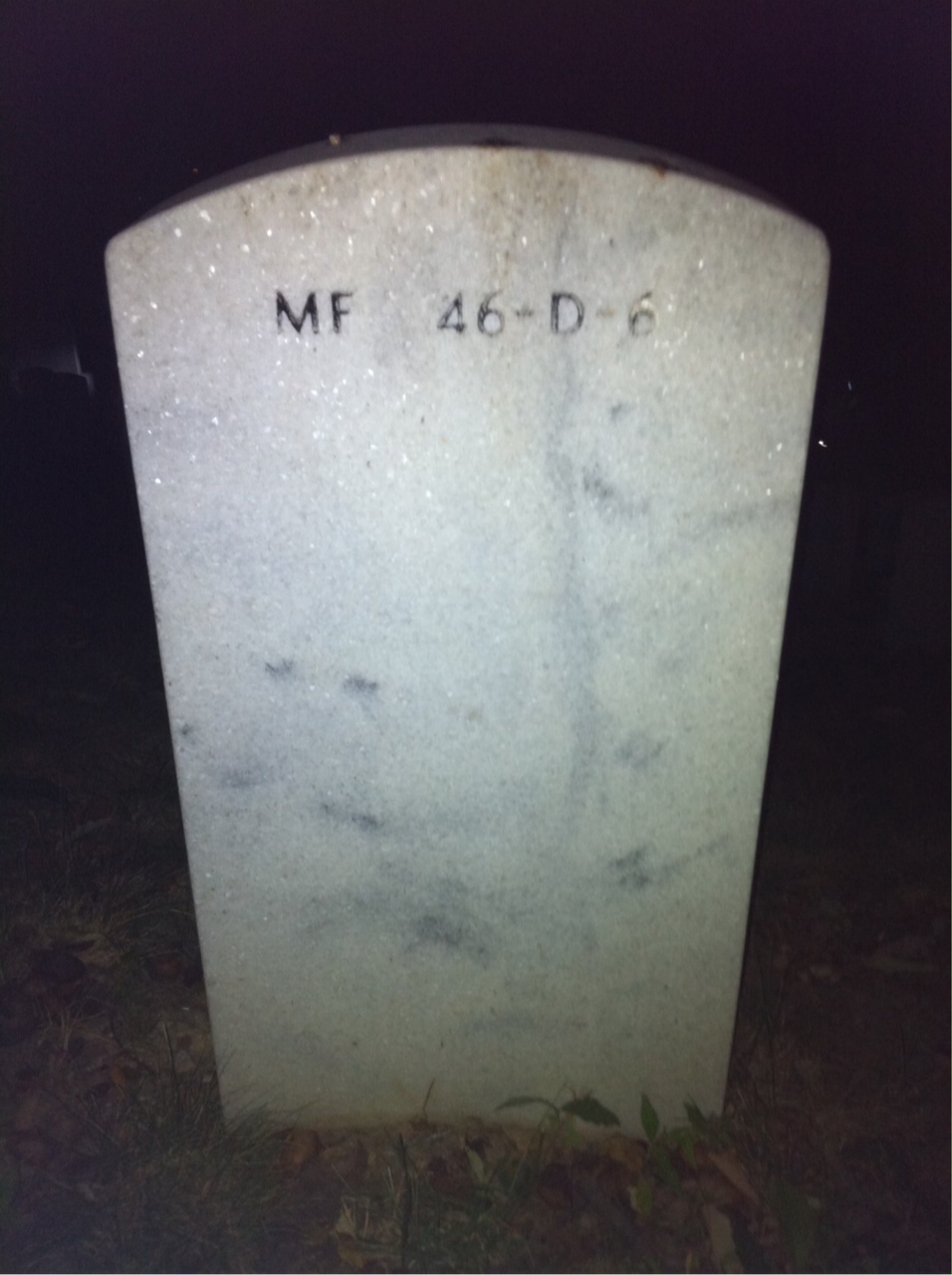 Back of headstone — Osborne Carlisle