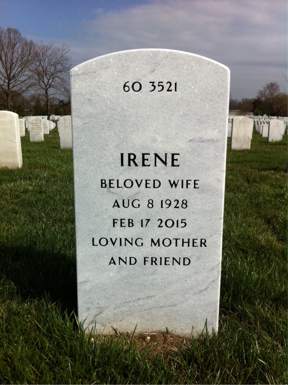 Back of headstone — Douglas Murray
