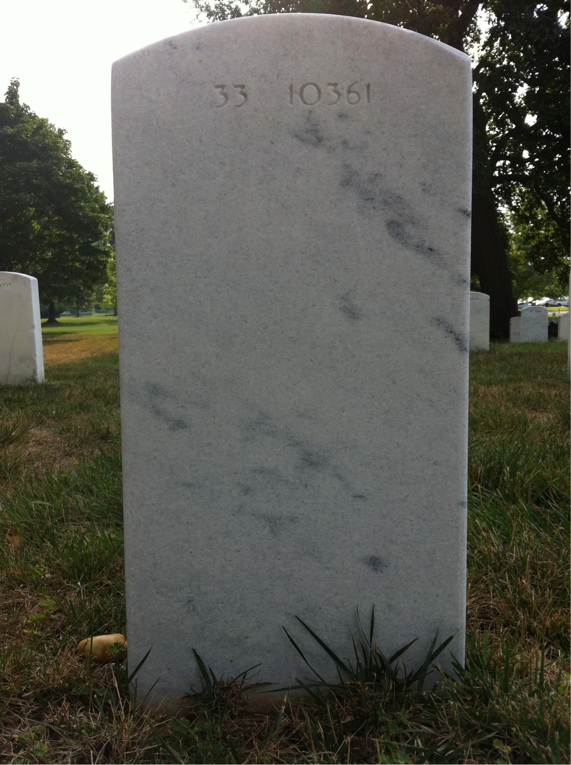 Back of headstone — John Soderberg