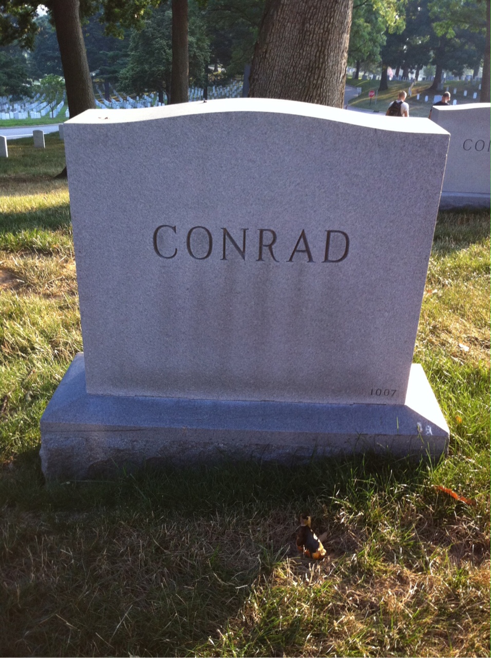 Back of headstone — Agnes Conrad