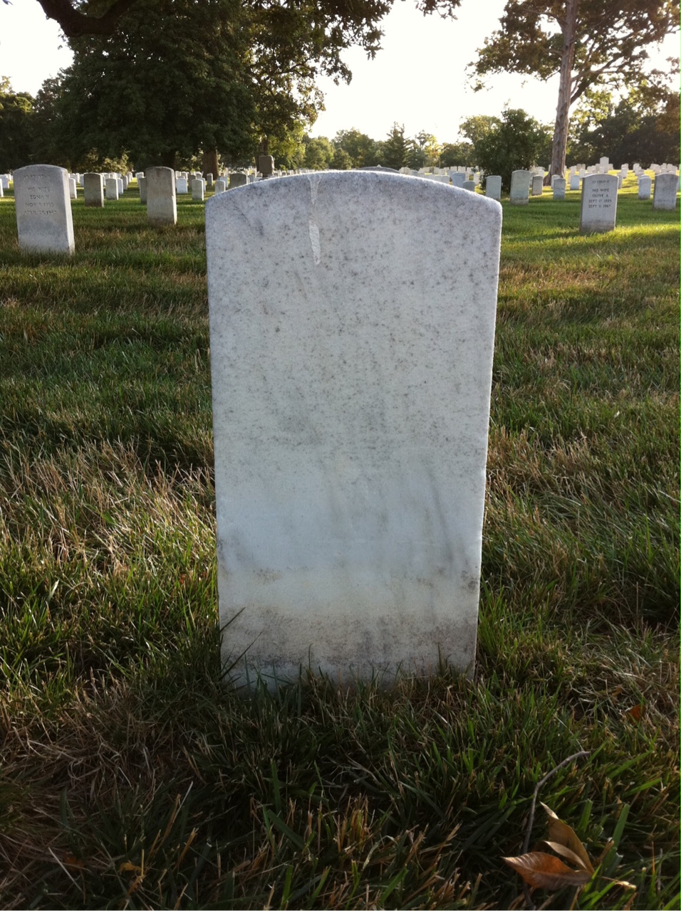 Back of headstone — Ernest Boucher