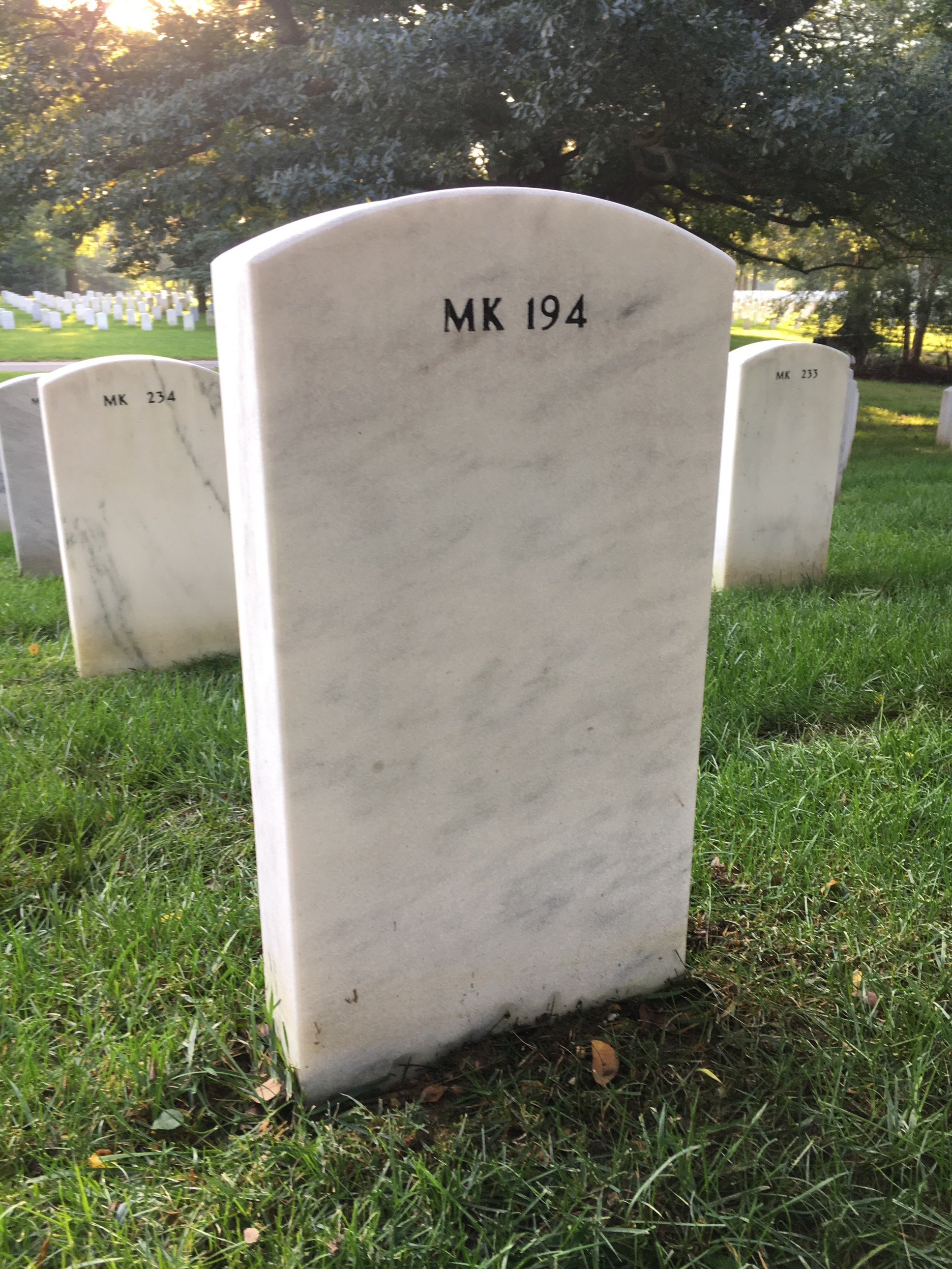 Back of headstone — Lawrence Andersen