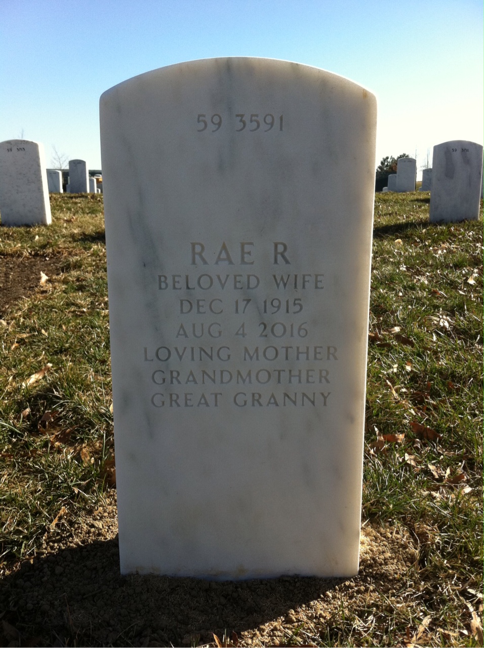 Back of headstone — Arnold Holtz
