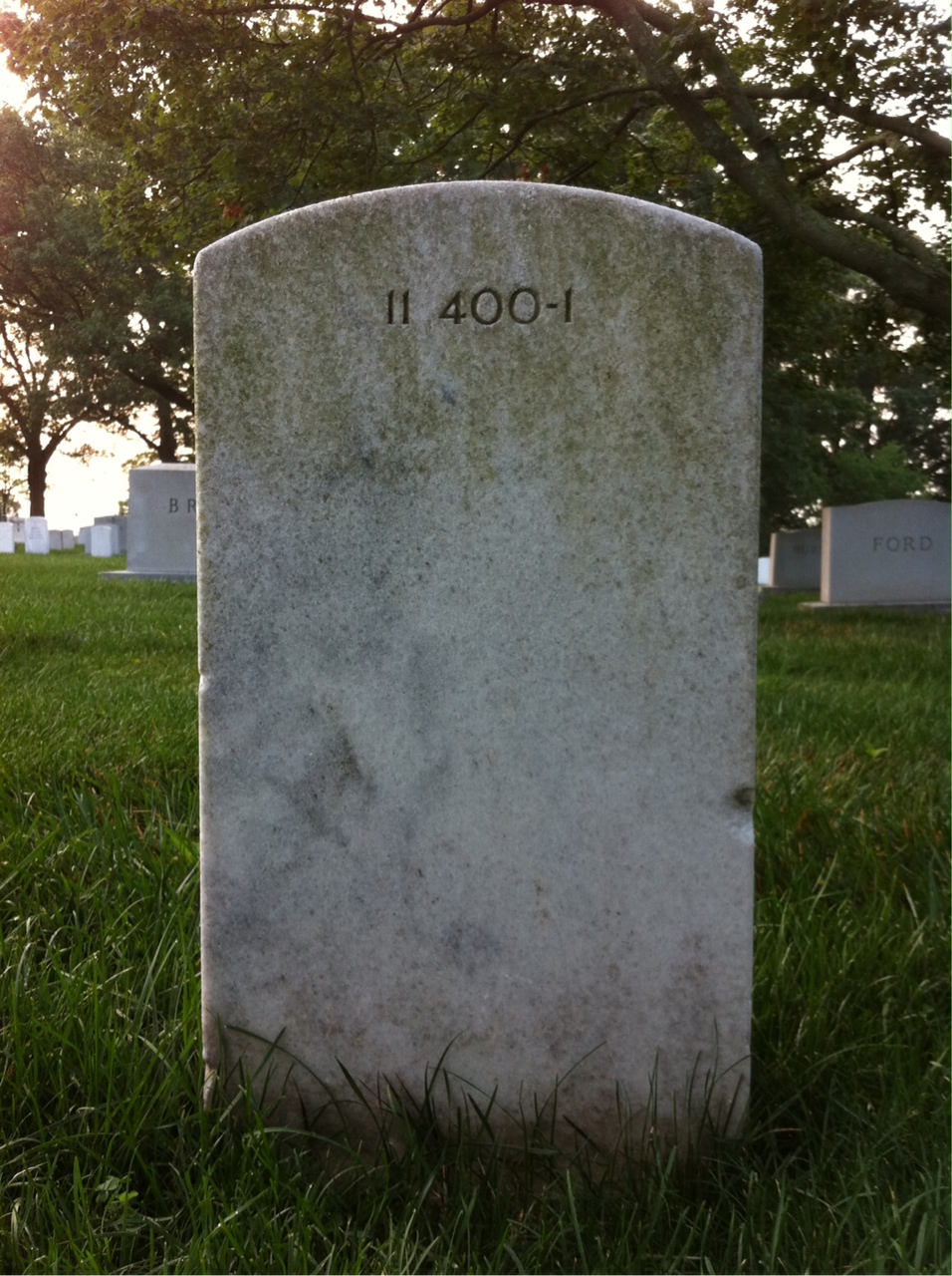 Back of headstone — Erasmus Armentrout