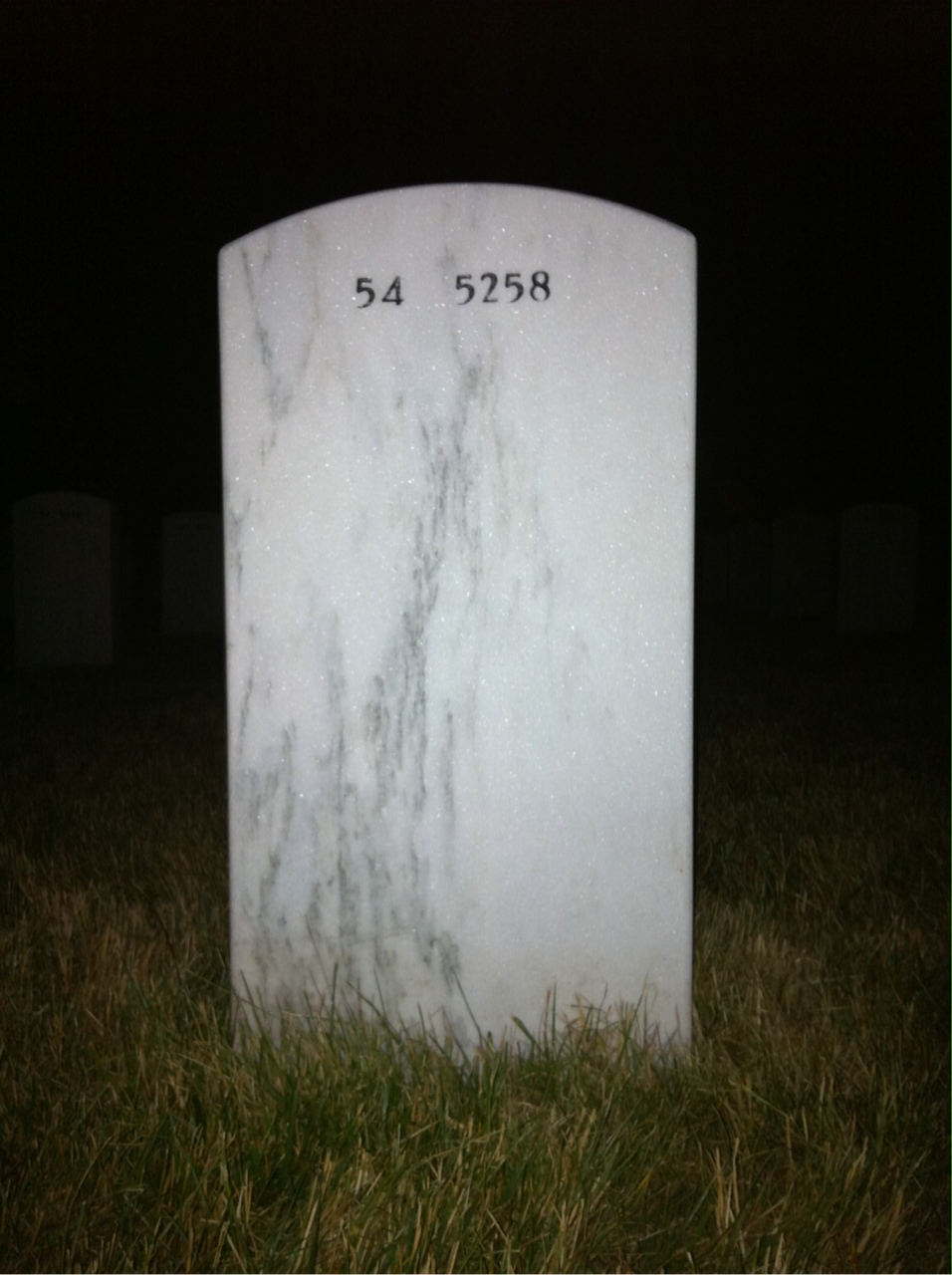 Back of headstone — Thomas Sellers