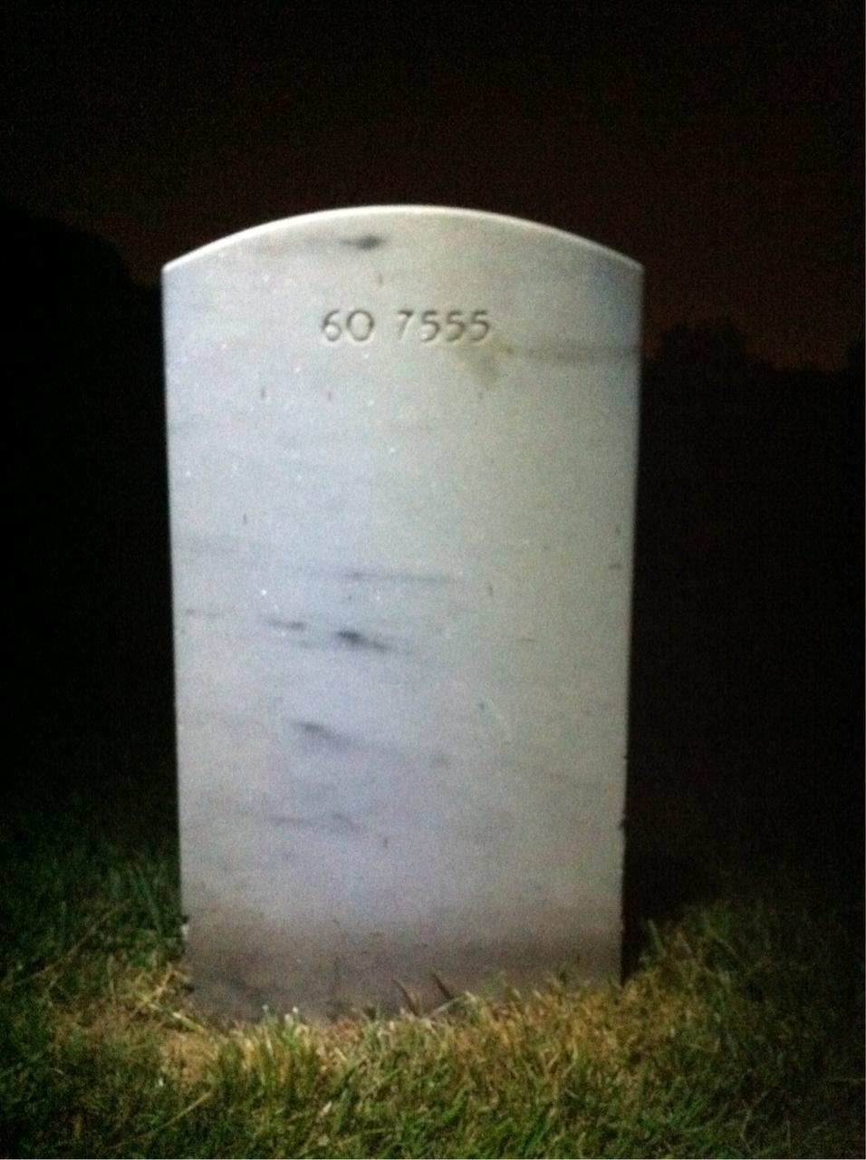 Back of headstone — Jack Mellott