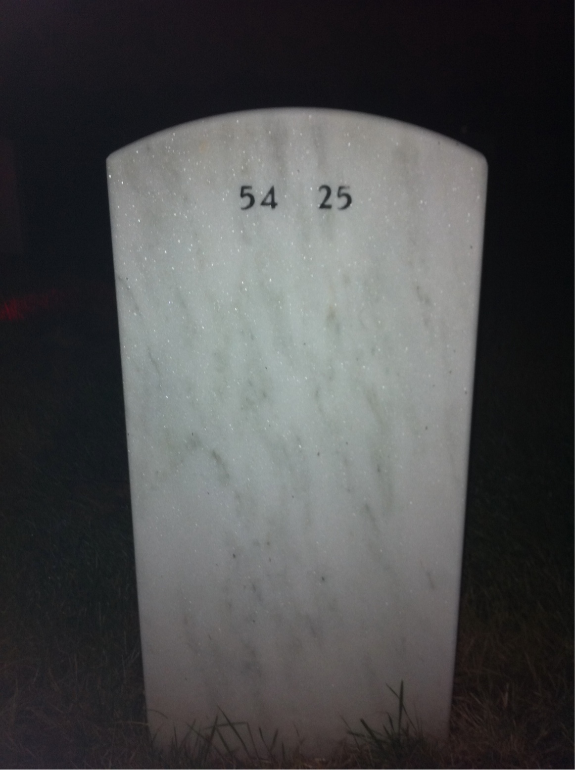 Back of headstone — Douglas Lunde
