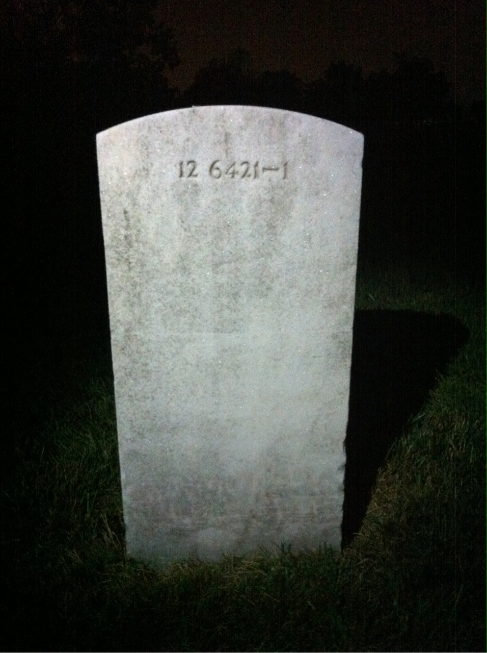 Back of headstone — Walter H Jackson