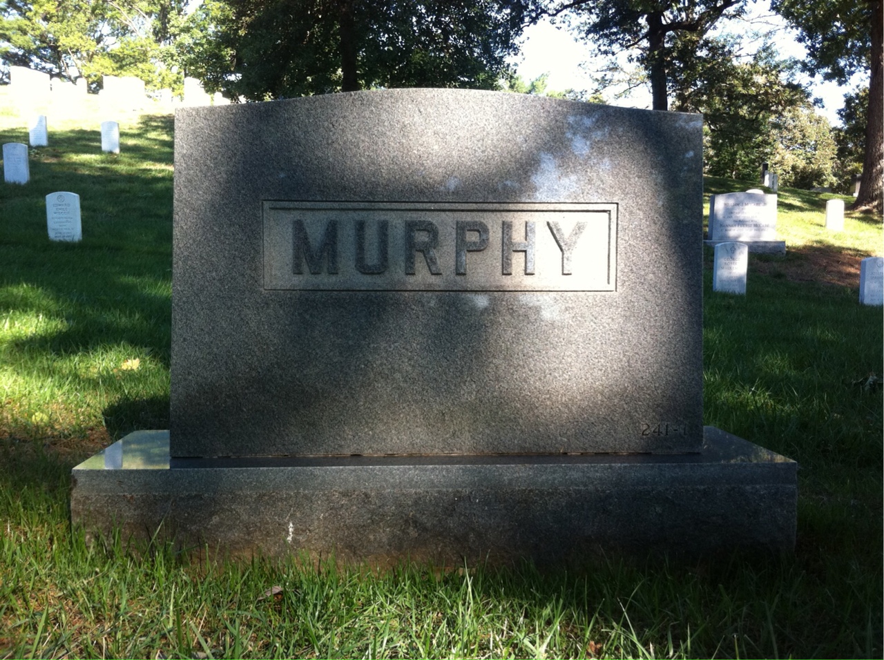 Back of headstone — Thomas Murphy