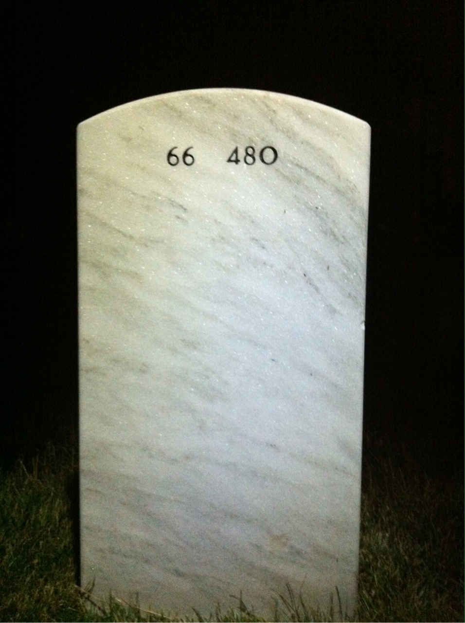 Back of headstone — William Maastricht